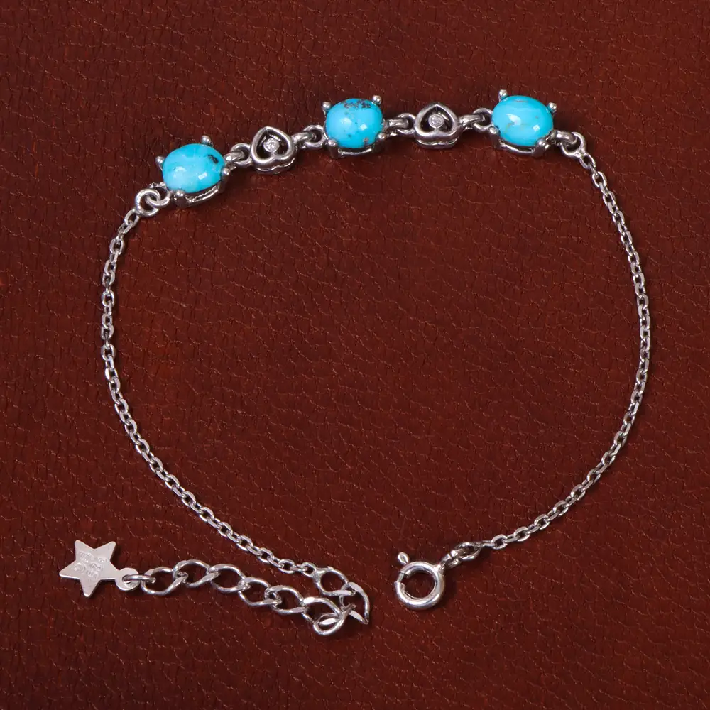 دستبند فیروزه زنانه کد 30994