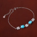 دستبند فیروزه زنانه کد 30998