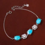 دستبند فیروزه زنانه کد 31004