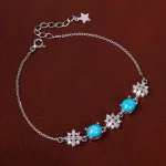 دستبند فیروزه زنانه کد 31005