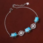 دستبند فیروزه زنانه کد 31009