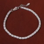 دستبند نقره زنانه کد 31013