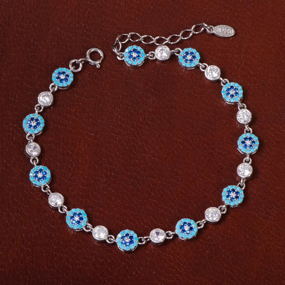 دستبند نقره زنانه کد 31018