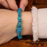 دستبند فیروزه زنانه کد 30456