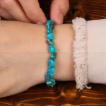 دستبند فیروزه زنانه کد 30459