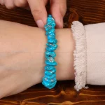 دستبند فیروزه زنانه کد 30460