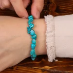 دستبند فیروزه زنانه کد 30464