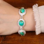 دستبند فیروزه زنانه کد 30475