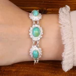 دستبند فیروزه زنانه کد 30476