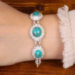 دستبند فیروزه زنانه کد 30478