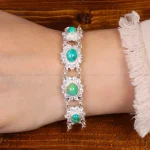 دستبند فیروزه زنانه کد 30481