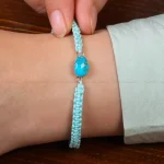 دستبند فیروزه زنانه کد 30491