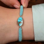 دستبند فیروزه زنانه کد 30492