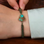 دستبند فیروزه زنانه کد 30497