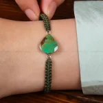 دستبند فیروزه زنانه کد 30498