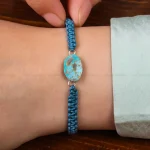 دستبند فیروزه زنانه کد 30500