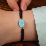 دستبند فیروزه زنانه کد 30507