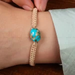 دستبند فیروزه زنانه کد 30514