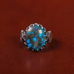 انگشتر فیروزه شجری مردانه کد 30524