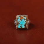 انگشتر فیروزه شجری مردانه کد 30526