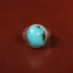 انگشتر فیروزه شجری مردانه کد 30527