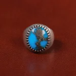 انگشتر فیروزه شجری مردانه کد 30531