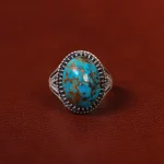 انگشتر فیروزه شجری مردانه کد 30552