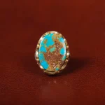 انگشتر فیروزه شجری مردانه کد 30557