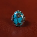 انگشتر فیروزه شجری مردانه کد 30560