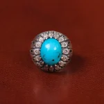 انگشتر فیروزه شجری مردانه کد 30568