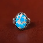 انگشتر فیروزه شجری مردانه کد 30569