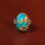 انگشتر فیروزه شجری مردانه کد 30572