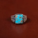 انگشتر فیروزه شجری مردانه کد 30594
