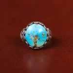 انگشتر فیروزه شجری مردانه کد 30598