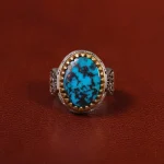 انگشتر فیروزه شجری مردانه کد 30599