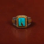 انگشتر فیروزه شجری مردانه کد 30602