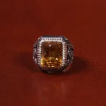 انگشتر سیترین مردانه کد 30605