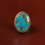 انگشتر فیروزه شجری مردانه کد 30614