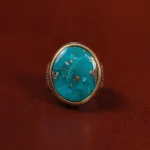 انگشتر فیروزه شجری مردانه کد 30615