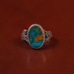 انگشتر فیروزه شجری مردانه کد 30628