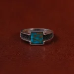 انگشتر فیروزه شجری مردانه کد 30639