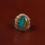 انگشتر فیروزه شجری مردانه کد 30646