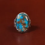 انگشتر فیروزه شجری مردانه کد 30663