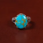 انگشتر فیروزه شجری مردانه کد 30687