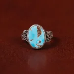 انگشتر فیروزه شجری مردانه کد 30692