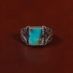 انگشتر فیروزه شجری مردانه کد 30708