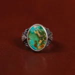 انگشتر فیروزه شجری مردانه کد 30711