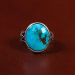 انگشتر فیروزه شجری مردانه کد 30721