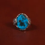 انگشتر فیروزه شجری مردانه کد 30722