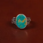 انگشتر فیروزه شجری مردانه کد 30734